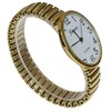 Ladies Large Number Face Stretch Band Watch Gold 1262G