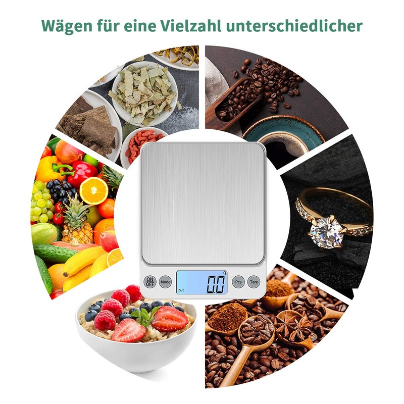KUBEI Upgrade Large Digital Kitchen Scale, USB Charging, 5 kg