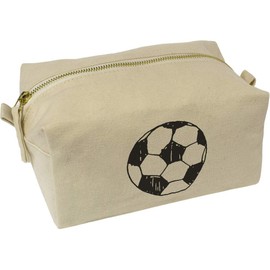 'Sports Football' Canvas Wash Bag/Makeup Case (CS00009041)