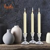Hyoola Taper Candles - 7 Inch Ivory Dripless, Unscented Dinner
