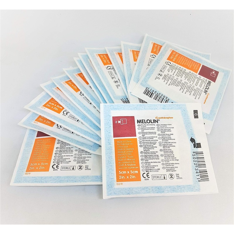 MELOLIN Sterile Non-Adherent Dressings - Qty 10, Individual Packs, Available