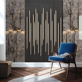 UYS69Z5PG Peel and Stick Wallpaper 3D Classic Panel Wood Marble 3D Canvas Wallpaper Wall Decals Removable Mural Canvas Texture Wall Mural Home Decor Bedroom Living Room
