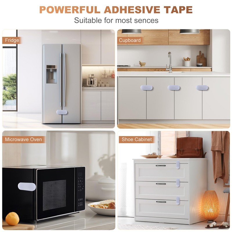 6-Pack Cabinet Locks Baby Proofing - TenLaitech Child Proof Drawer