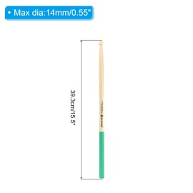 PATIKIL Maple Wood Drumstick Anti Slip Handle Grips Drum Stick Wrap 7A Green 1 Pair for Drumming Musical Instrument Percussion