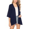 Irevial Women's Chiffon Kimono Cardigan 3/4 Sleeve Bikini Cover Up
