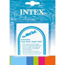 INTEX Wet Set Adhesive Vinyl Plastic Swimming Pool Tube Repair Patch, 12 Pack
