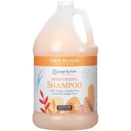 Ginger Lily Farms Botanicals Coco Mango Moisturizing Shampoo, 100% Vegan, Paraben, Sulfate, Phosphate, Gluten & Cruelty-Free, 1 Gallon