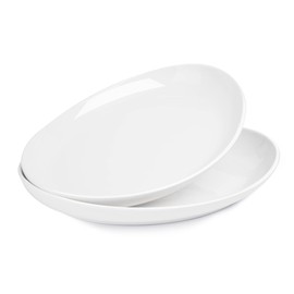 Sweese 2-Pack Porcelain Oval Serving Platters, White High-Grade Durable Professional, 14.5 Inch 2.0 Count
