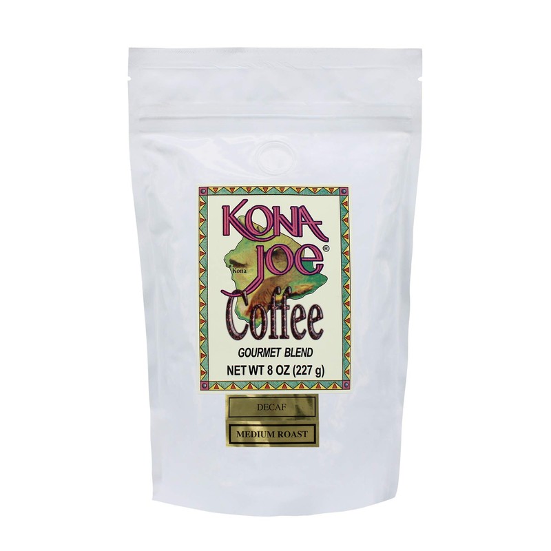 Kona Joe Gourmet Decaf Coffee Blend, Medium Roast Whole Bean