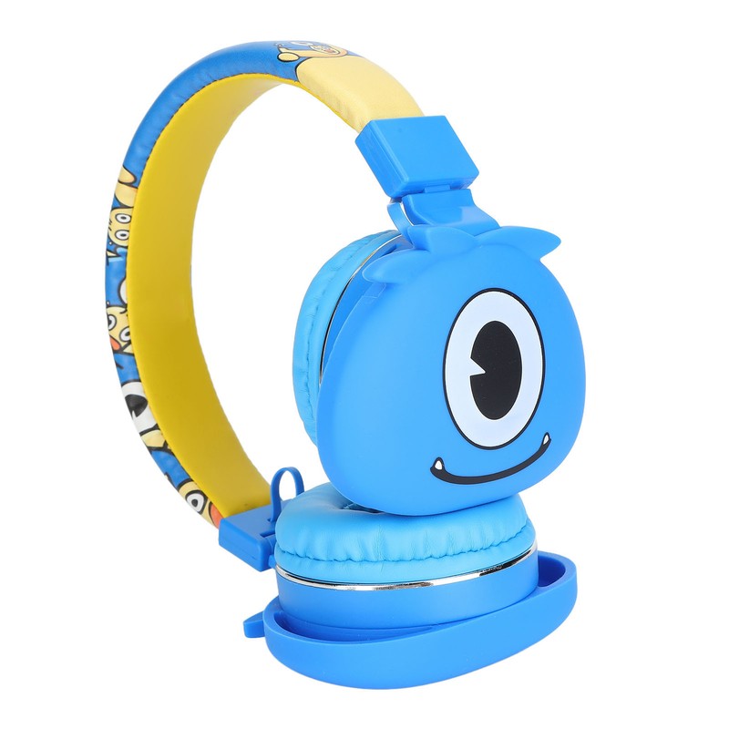 YLFASHION Kids Bluetooth Headphone Cartoon Foldable Adjustable Wireless Headset with