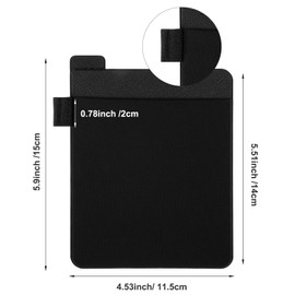 Mouse Holder for Laptop Stick On, Universal Slim Wireless Mouse Pouch with Reusable Adhesive, Portable Mouses Pocket Sleeve Headset Storage Bags for Computer Office Home(Black)