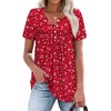 WIHOLL Babydoll Tops for Women Summer Vacation Outfits Button Down