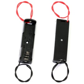 E-outstanding 10PCS Single AA Battery Holder Case with Wire Connections Black 1.5V