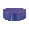 Deep Purple Solid Round Plastic Table Cover (213cm) 1 Count