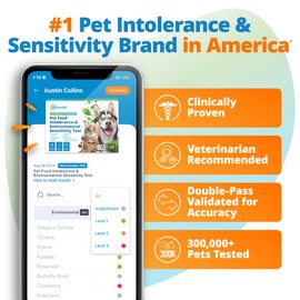 5Strands Pet Food Intolerance & Environmental Sensitivity Test, at Home Gut Health Test for Dogs & Cats, 857 Items Tested, Pet Health Check, Results in 4 Days, for All Ages and Breeds