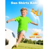 Boys Athletic Shirts UPF 50+ Soccer Tshirt Quick Dry Neon