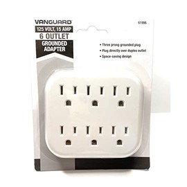 HFT Indoor 6 Outlet Grounded Adapter