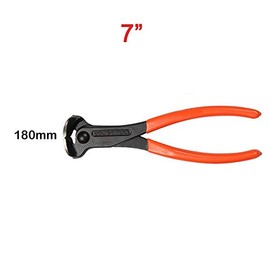 End Cutting Pliers Top Cutting Pliers Heavy Duty Nail Puller Tool with Comfort Grips for Various Cable (7"/ 180mm)