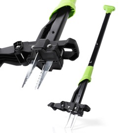 Yocada Stand Up Weed Puller Tool Heavy Duty 4 Manganese Steel Claws Gardening Hand Weeding Tool with 39" Ergonomic Long Handle Easy Eject Mechanism for Weeding