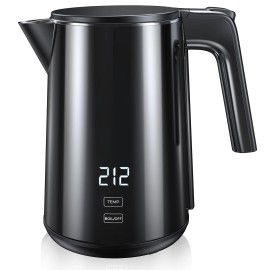 SSYFEI Electric Kettle, Double Wall Stainless Steel Cool Touch Water Boiler Heater, ...