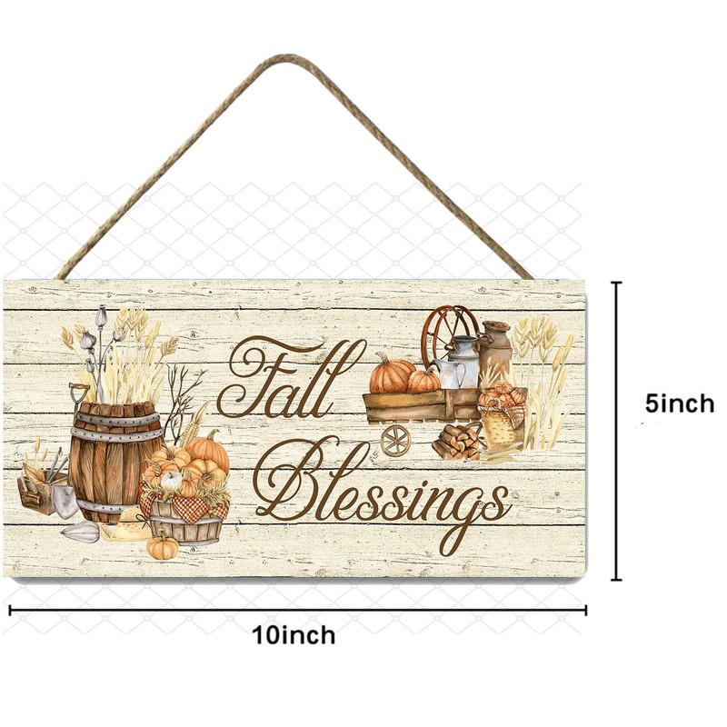 Fall Blessings Autumn Decor Wood Sign