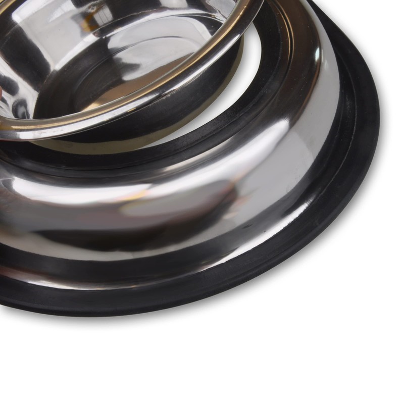 Van Ness Pets Stainless Steel Large Double Dish Dog Food