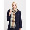 FRAAS Women's Wool Scarf with Checked Design – 43 x