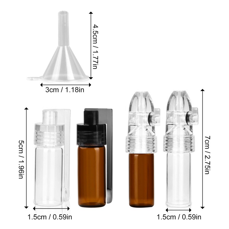 Bezavea Small Storage Bottle Set - 4 Piece Snuff Container