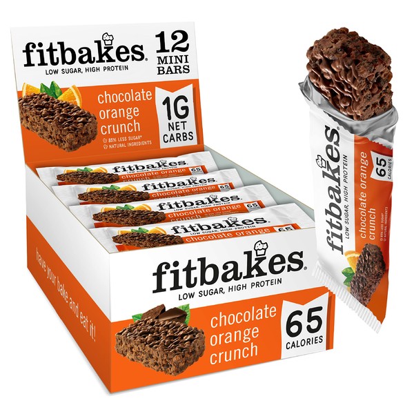 Fitbakes : 65 Calories Mini Chocolate Orange Bars (12x19g) Diabetic Chocolate, Keto Bar Keto Chocolate, Low Carb Snack, Low Calorie Snack, Sugar Free Sweet, Sugar Free Chocolate, Fit Bake Keto Snack
