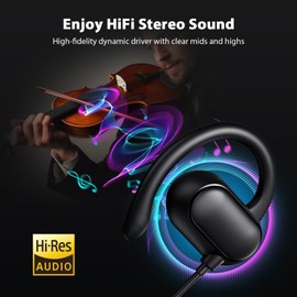 iMangoo 3.5mm Wired Earbuds Over the Ear Buds Open Earphones for Kids Women