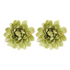 PATIKIL Lotus Flower Curtain Tiebacks, 2 Pcs Artificial Floral Curtain Tie Clips, Modern Curtain Holder Buckles, Window Drapery Decorative Clips for Home, Room, Office, Grass Green