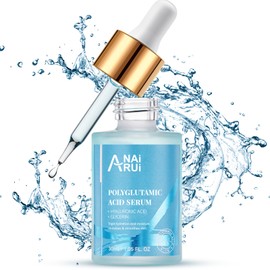 ANAiRUi Polyglutamic Acid Serum with Hyaluronic Acid and Glycerin - Hydrating Serum for Face, Moisturize and Nourish Skin, 30ml