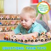 KMTJT Wooden Farm Train Set - 12 Animals Train with
