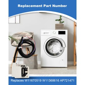 Top Load Washer Lid Lock Assembly Compatible with Whirlpool Maytag, Washer Lid Latch Replacement W11670519 W11368616