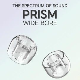 HiFiGo Divinus Prism Wide Bore LSP Eartips for 4-6mm Nozzle, Replaceable IEM Earbud Tips with Enhanced Sound Quality and Comfort (2 Pair (S))