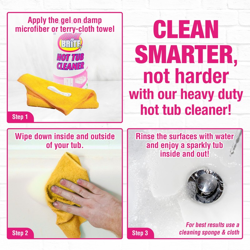 Quick 'n Brite Heavy Duty Hot Tub Cleaner - Non-abrasive