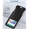Uniclife 3 Pack Sliding ID Badge Holder Hard Black Vertical