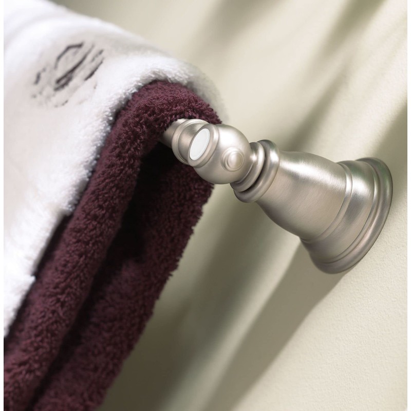 Moen YB5418BN Kingsley 18 inch Single Towel Bar, Brushed Nickel
