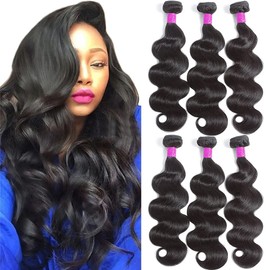 Flady Brazilian Body Wave Bundles Human Hair 18 18 18inch 10A Human Hair Weave Bundles Body Wave Hair Extension Real Human Hair Natural Color