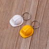 YUYUQUEEN keychain Plastic Safety Helmet Keychain Key Ring 3D Hard