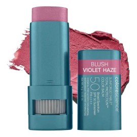 Colorescience Sunforgettable Iluminador | Blush & Lip Balm | Uso sobre maquillaje | Bálsamo Labial con Bloqueador Solar e Iluminador | SPF50 | Makeup y Belleza | Cosméticos | Color Violet Haze