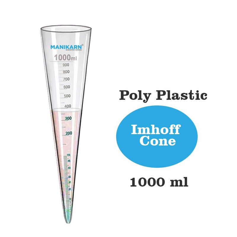MANIKARN 1000 ml Imhoff Cone for Sedimentation & Biofloc Test,