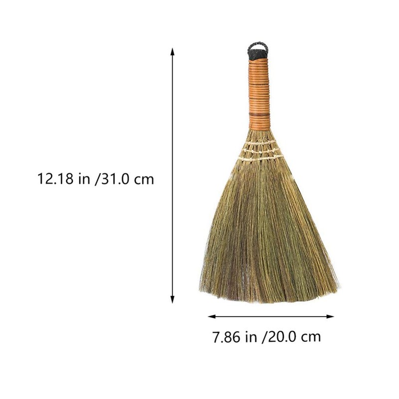 LIFKOME Portable Desk 2Pcs Indoor Grass Broom Whisk Broom Thai