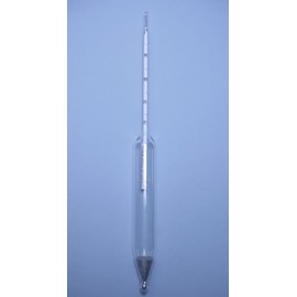 Vee Gee 6613-Q Alcohol Hydrometer, 165-185% Proof Range, Internal Revenue Size Q, 0.2% Subdivision, 305 mm Length