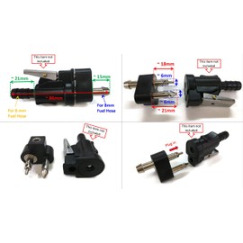ITACO Boat Motor Male Adaptor Fuel Connector 0397444 0766442 5/16" for Johnson Evinrude OMC Outboard Fuel Boat Engine Motor Boat Engine