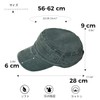 RUNQIU Military Design Solid Work Cap Retro Denim Military Cap