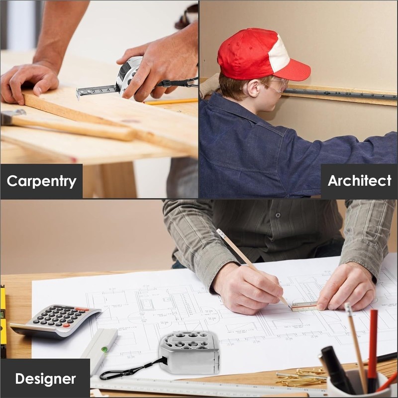 Stainless Steel Tape Measure, Metal Tape Measures Retractable 25ft, Metros