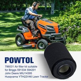 Air Filter Maintenance Kit for Husqvarna YTA18542 YTA22V46 YTA24V48 YTH18542 YTH22V46 YTH2348 YTH24V48 YTH24V54 Z246 Z254 Mower w/ 17.5hp 19.5hp 20hp 21hp B&S Engine