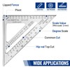 WORKPRO 180mm Aluminum Speed Square,Combination Square, Measuring Tool for Engineer