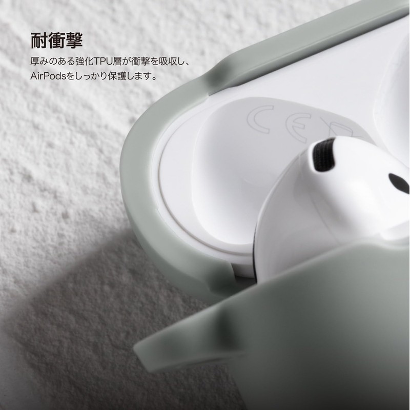 MagEasy AirPods 4 Compatible Case, Shockproof, Drop Prevention, Carabiner Included,
